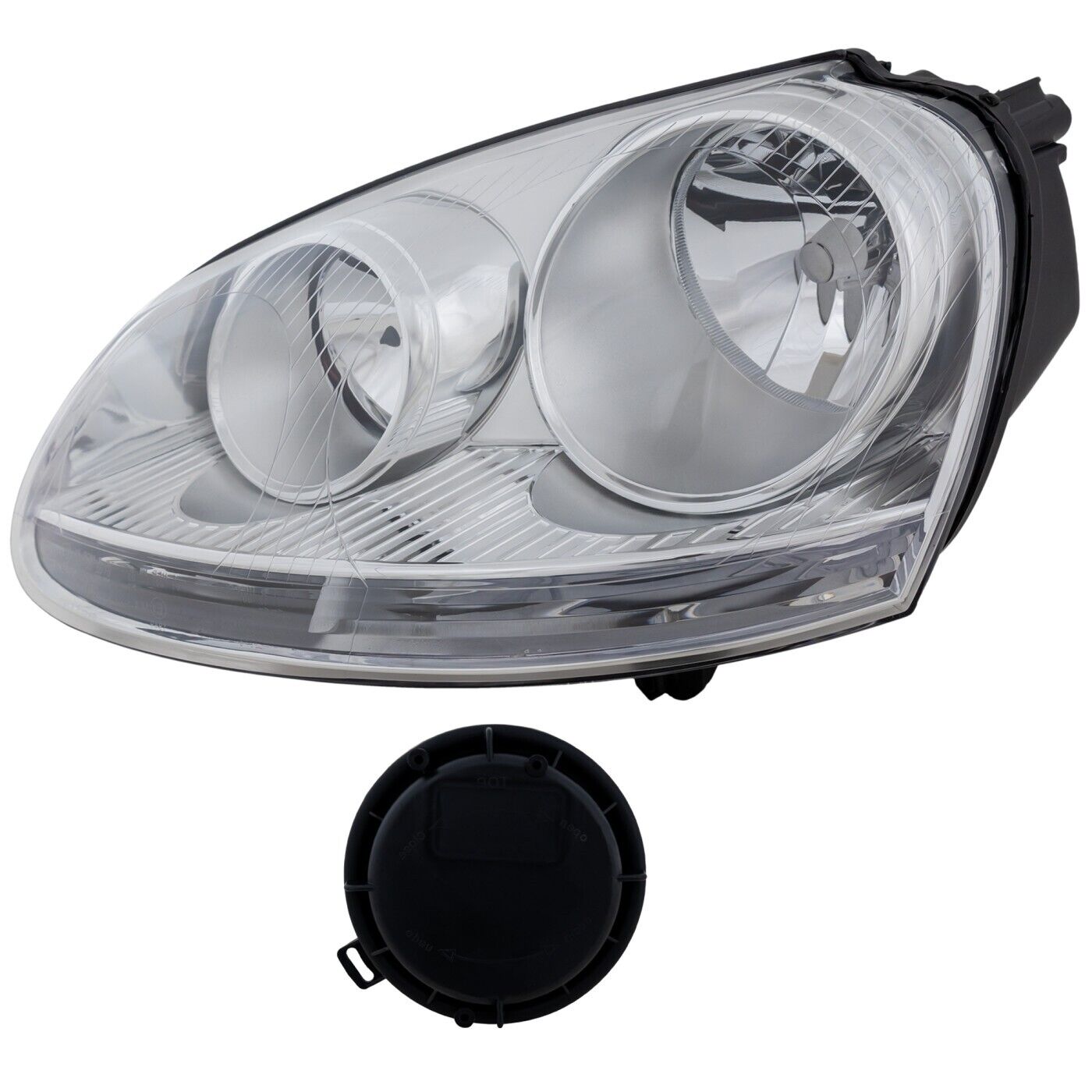 Halogen Headlight For 06-10 Volkswagen Jetta 06-09 Rabbit Driver Side With bulb
