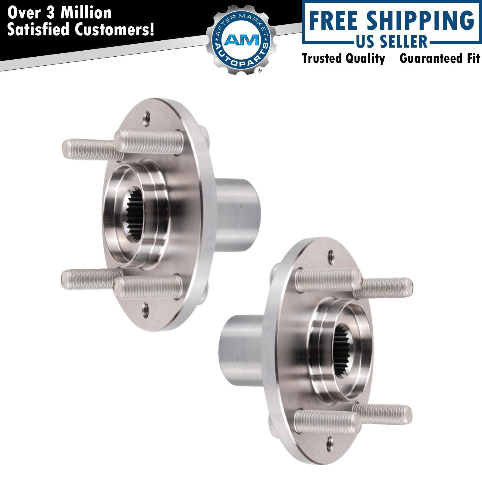 Front Rear Wheel Hub Pair Set for Ford Escort Mazda Protege Mercury Tracer