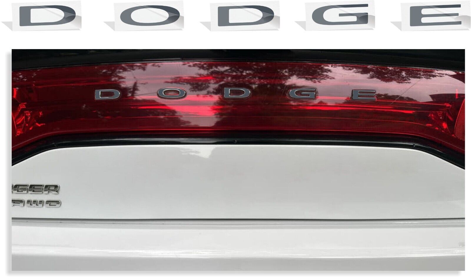 DODGE Trunk Badge Overlay Decal for 2011-2023 Dodge Charger