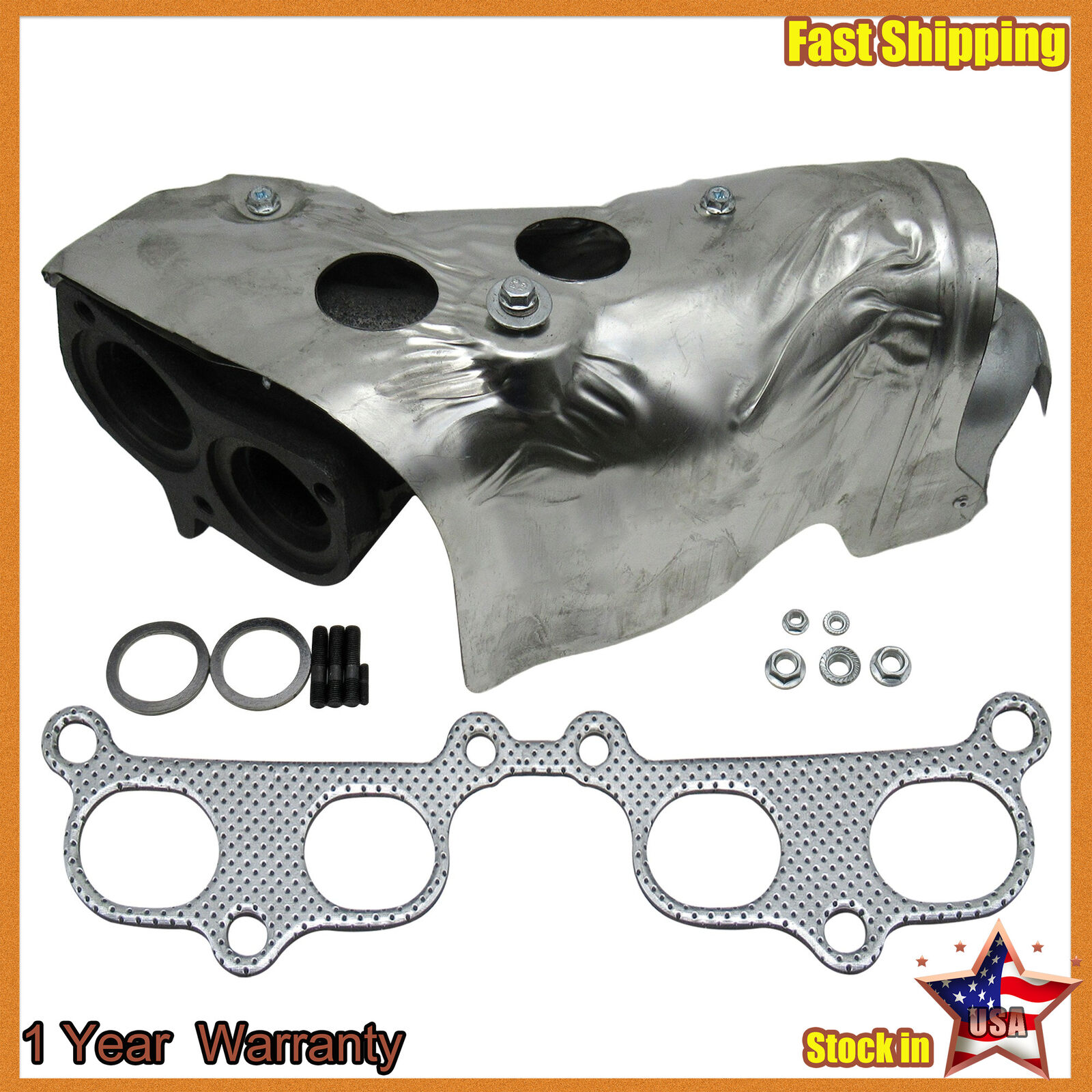 Exhaust Manifold & Gasket Kit Front Fit 1995-2000 Toyota Tacoma 4Runner T100