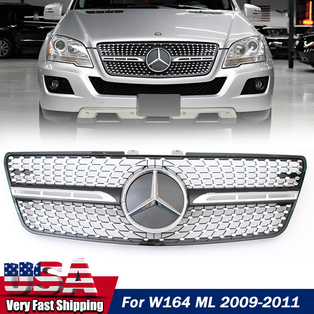 Front Upper Grille W/Star For Mercedes W164 2009-2011 ML320 ML350 ML550 Grill