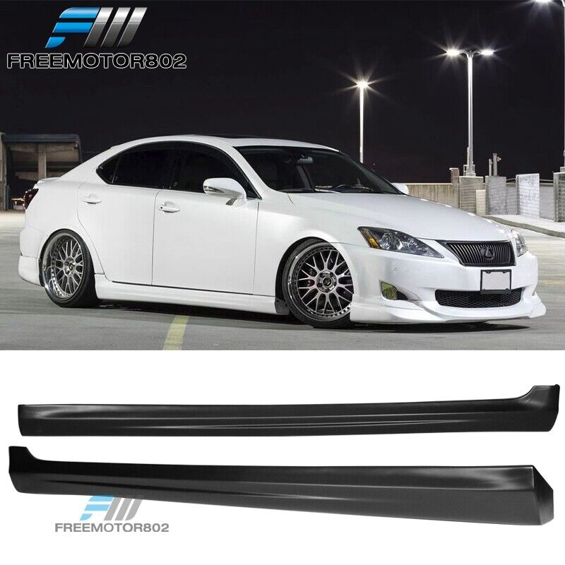 Fits 06-13 Lexus IS250 IS350 IN-S Style Side Skirts Extension PP Matte Black