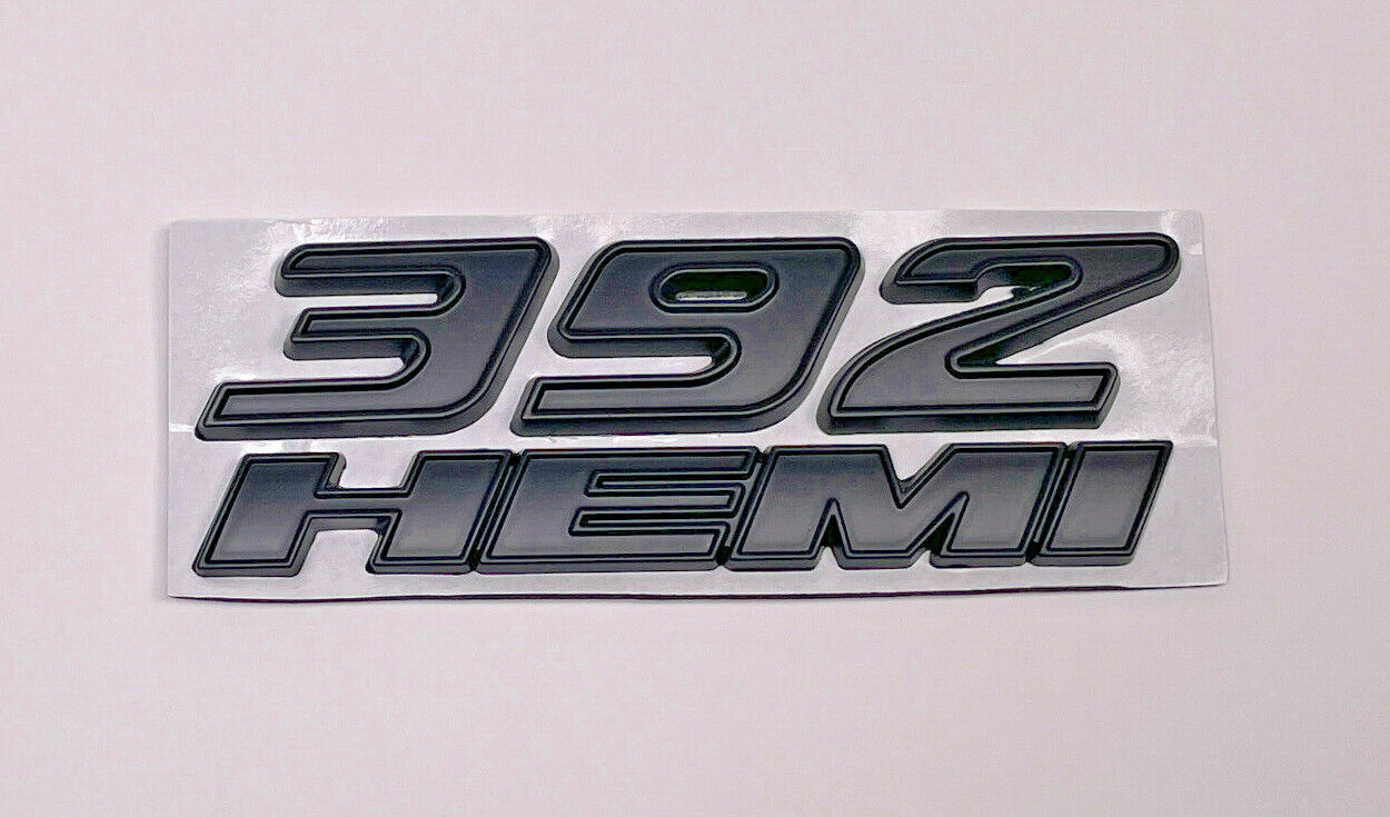 NEW 392 HEMI Emblem Logo Challenger Durango Charger Matte Black Decal 