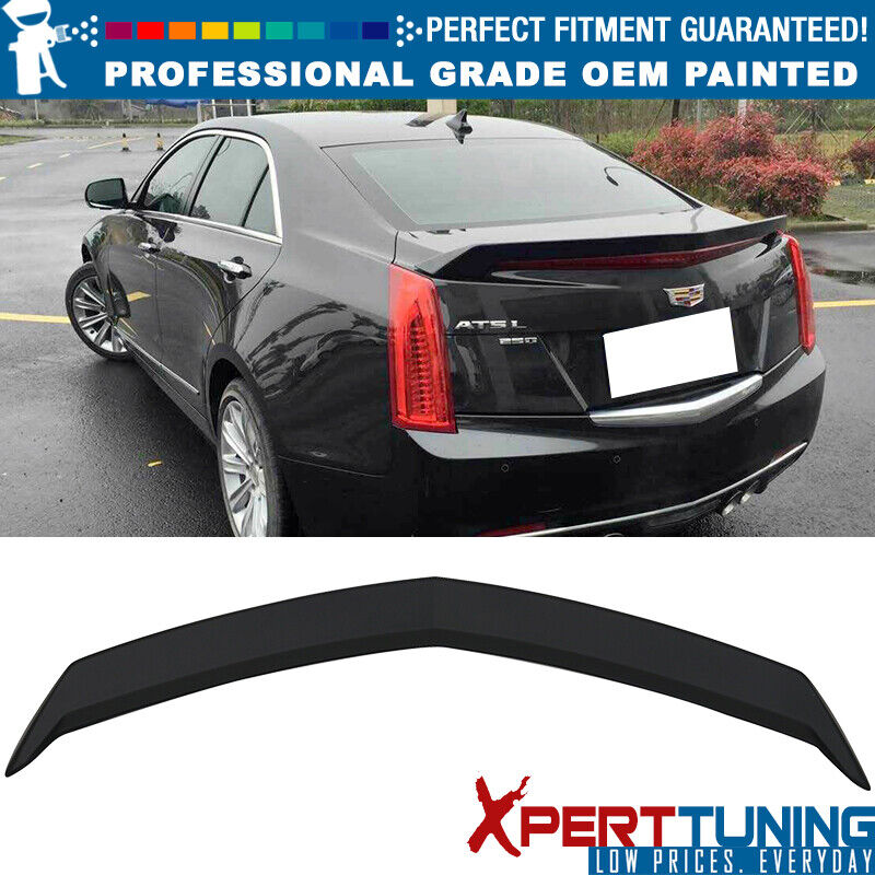 Fits 16-19 Cadillac ATS-V Sedan V Style Trunk Spoiler - Painted Color