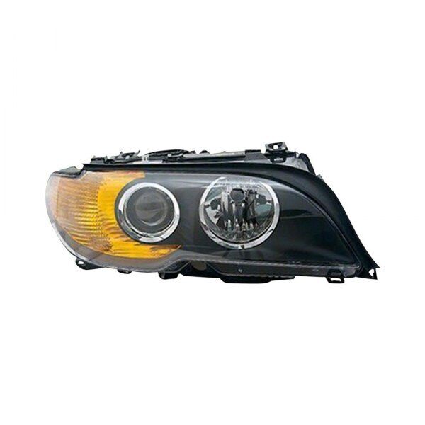 Headlight For 03-06 BMW 330Ci Coupe Right Side HID Black Housing Amber Turn Lamp