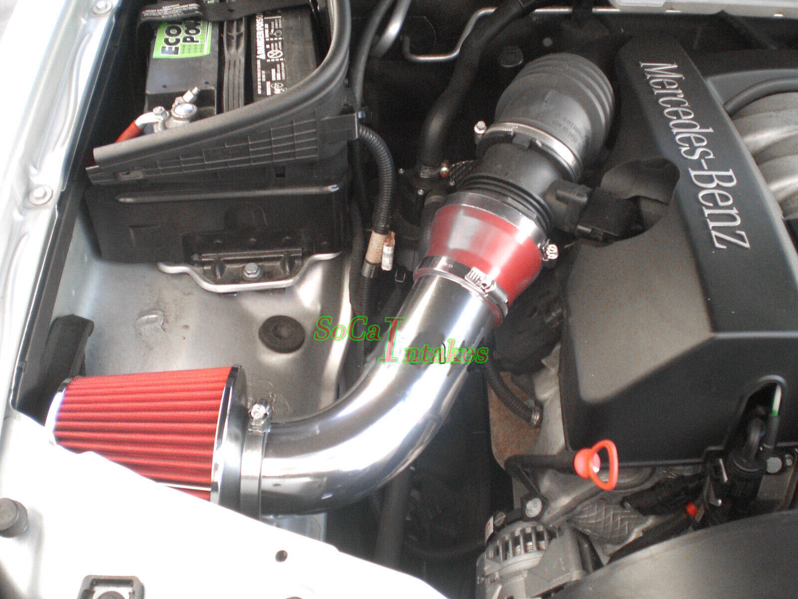 Red Air Intake Kit & Filter For 1998-2002 Mercedes E320 E430 ML320 CLK320