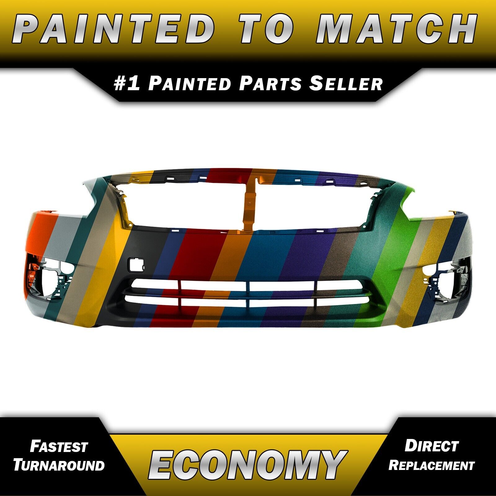 New Painted to Match- Front Bumper Cover Replacement for 2013-2015 Nissan Altima