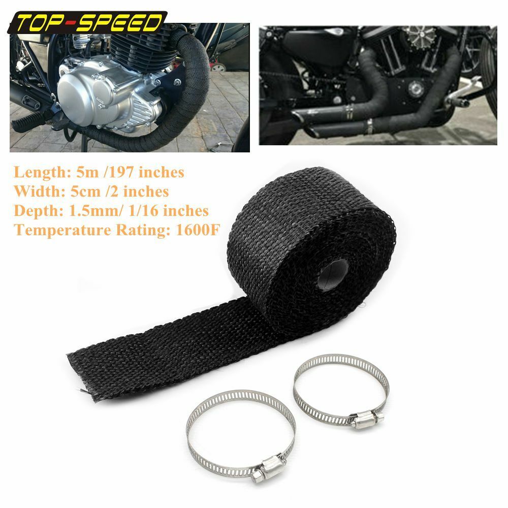 Motorcycle 5m Exhaust Thermal Exhaust Tape Header Heat Wrap Resistant Downpipe