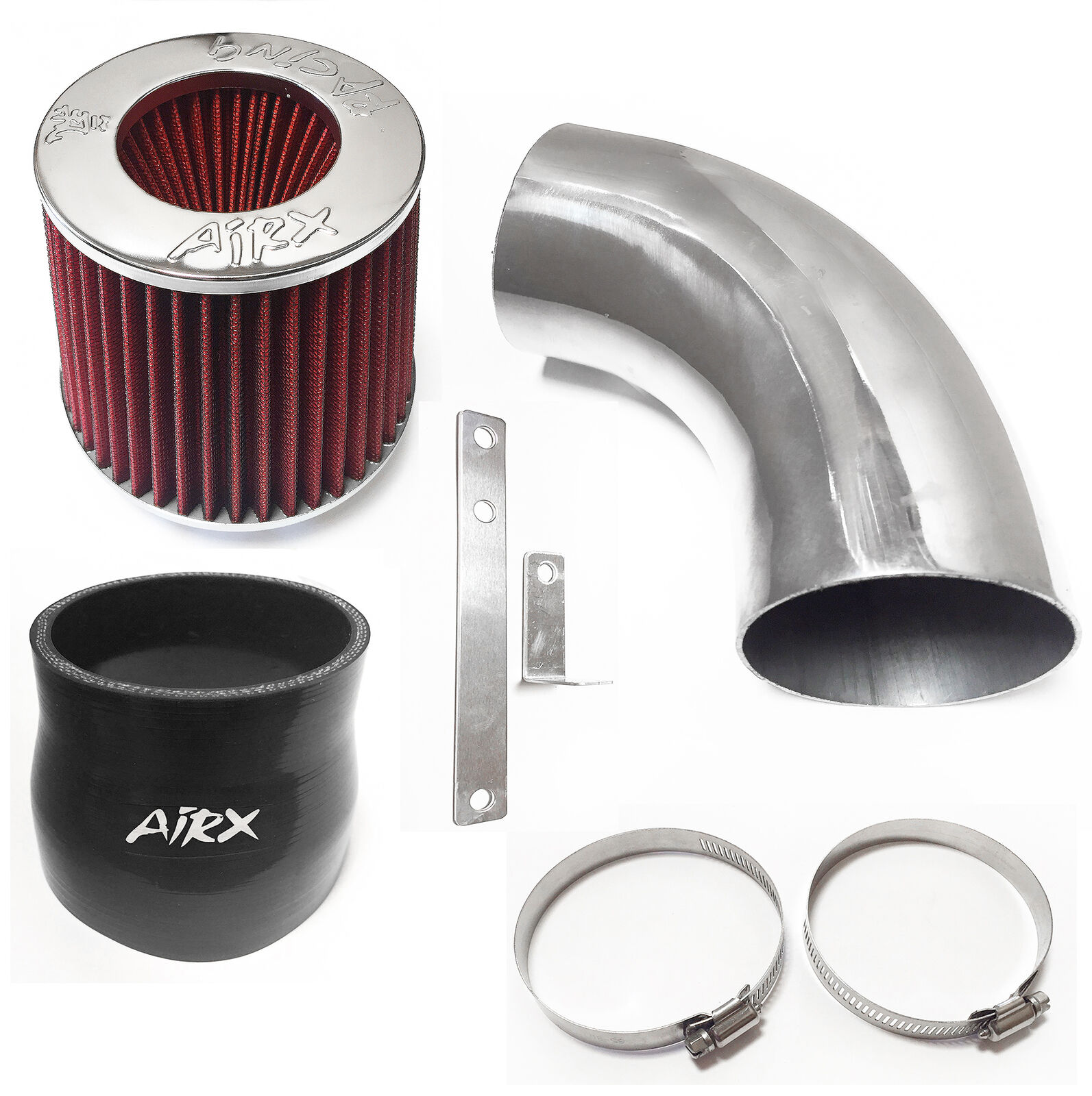 AirX Racing Black-Red For 1993-2001 BMW 740 740i 740iL M60 M62 E38 Air Intake 