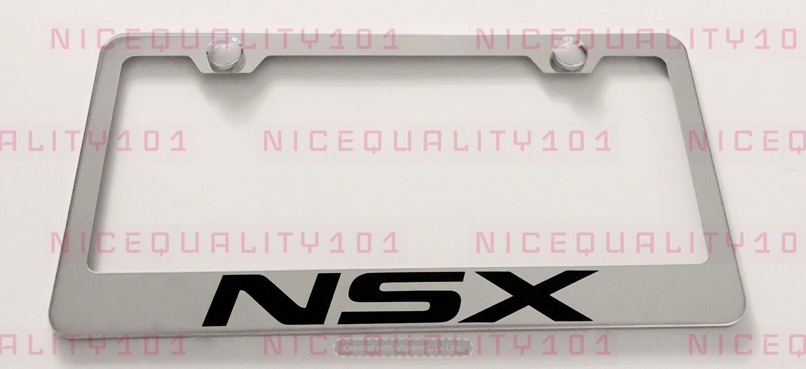 NSX Stainless Steel Finished License Plate Frame Holder Rust Free