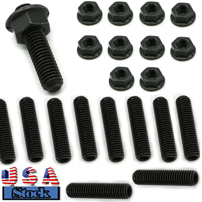 For Honda B D H Series Accord Civic Exhaust Manifold STUDS with Lock Nuts Kt US