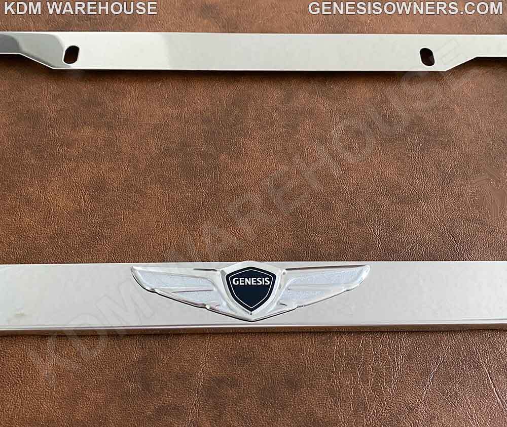 License Plate Frame with wing emblem