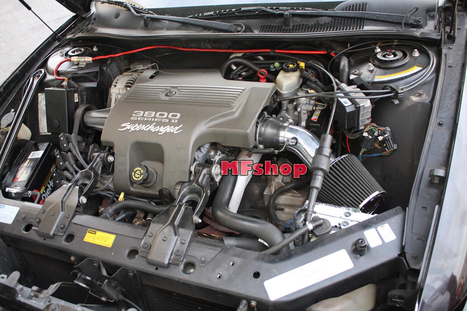 All Black For 1997-2005 Buick Regal 3.8L V6 Air Intake System Kit + Filter