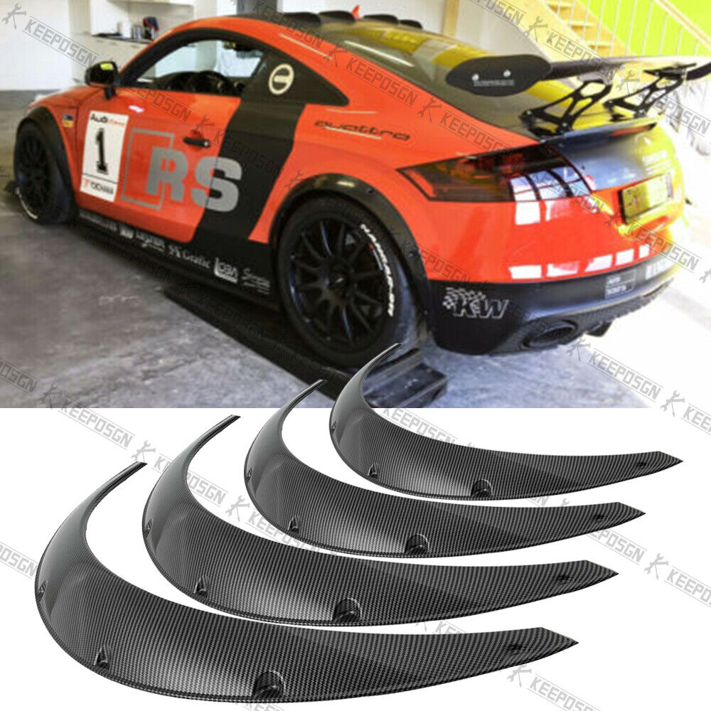 For Audi TT RS Fender Flares Carbon Fiber Flexible Wheel Arches Extensions 4PCS