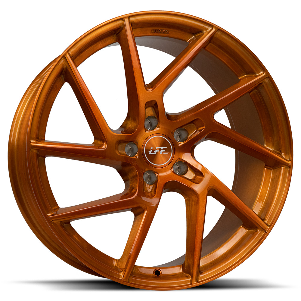 20X10.5 Luxxx LFF-02 LEON 5X112 +30 66.6 Full Brushed Sunset Orange - Wheel