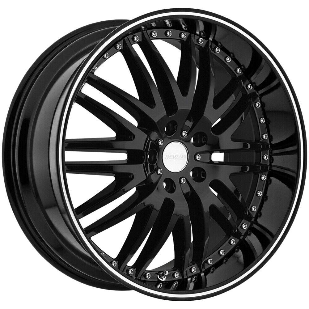 4-Menzari Z04 M Sport 20x8.5 5x115 +35mm Gloss Black Wheels Rims 20\