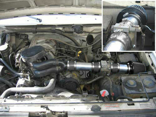 BCP BLACK 94-96 Ford F150 Bronco 5.0L 5.8L Short Ram Air Intake Kit + Filter