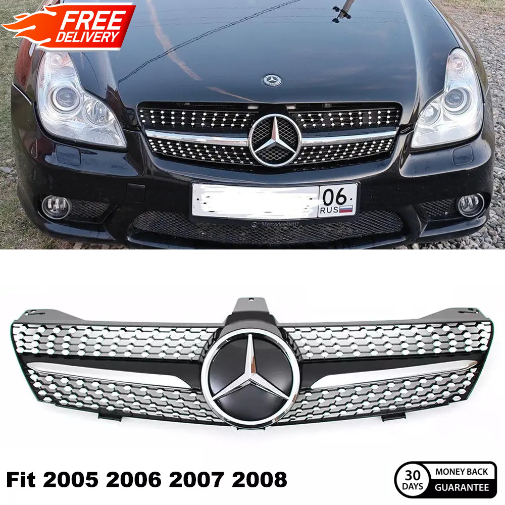 Front Grille Grill Star For Mercedes W219 CLS350 CLS550 CLS63 CLS500 2005-2008