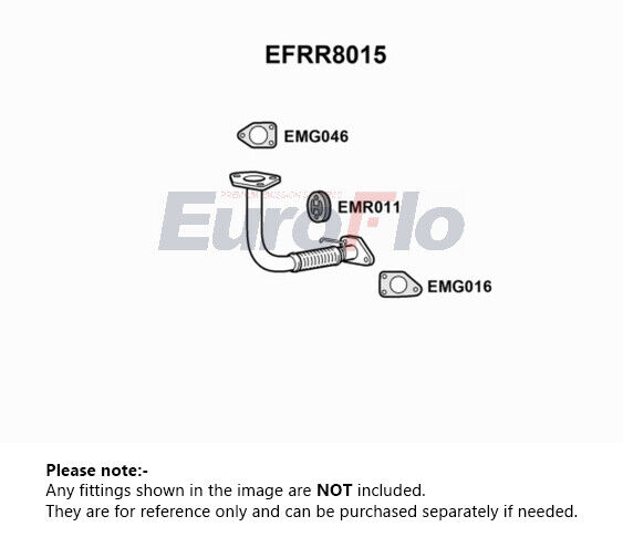 Exhaust Pipe Front EFRR8015 EuroFlo GEX33607 Genuine Top Quality Guaranteed New