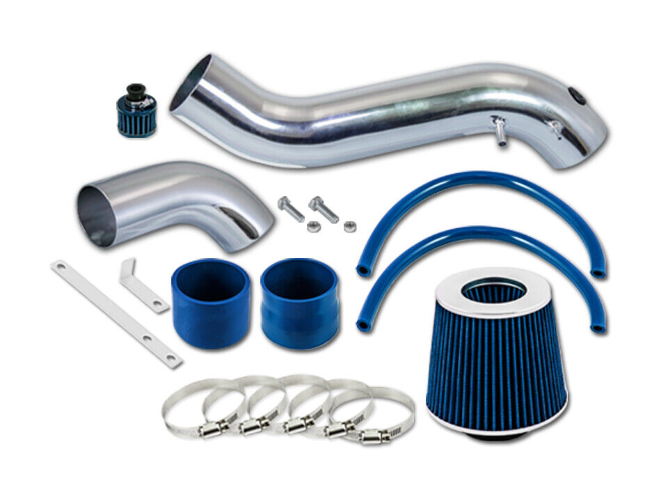 Blue Short Ram Air Intake Kit + FILTER For 02-05 Chevrolet TrailBlazer 4.2 I6