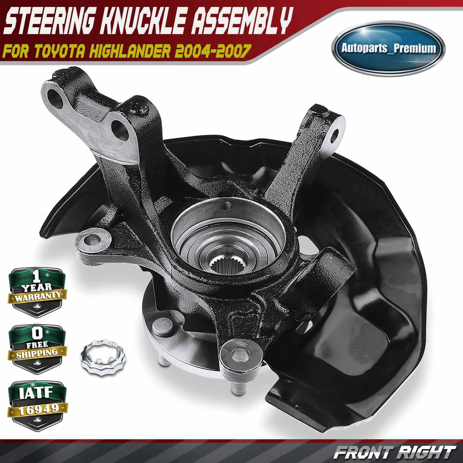 Front Right Steering Knuckle & Wheel Hub Bearing Assembly for Toyota Highlander
