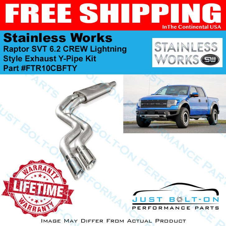 Stainless Works 2011-2014 Raptor SVT 6.2 CREW Lightning Style Exhaust Y-Pipe Kit