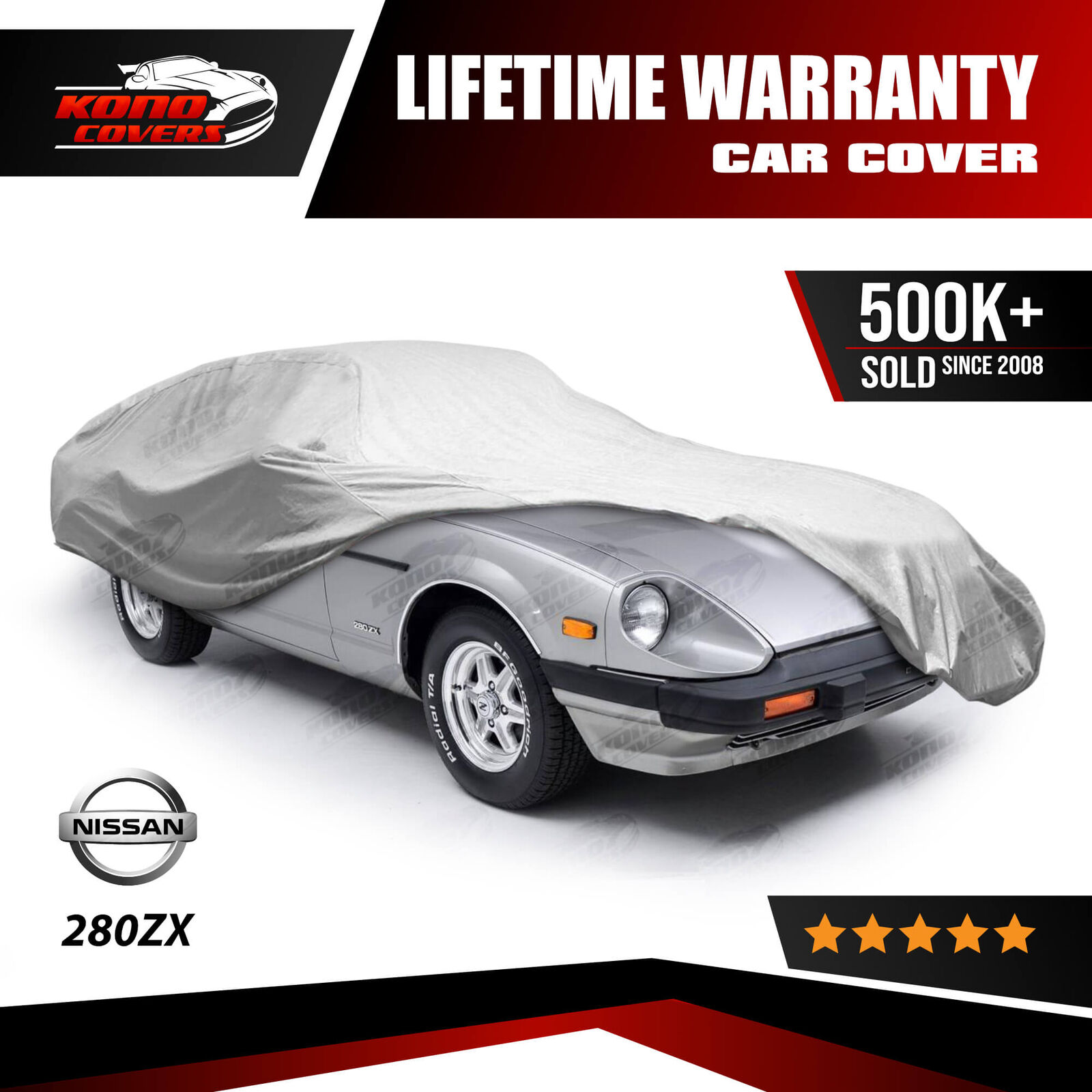 For Nissan 280Zx 5 Layer Waterproof Car Cover 1979 1980 1981 1982 1983