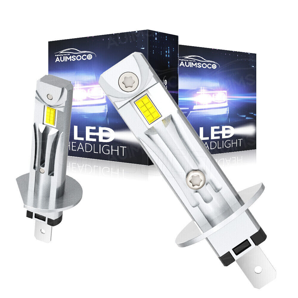 H1 LED Headlight Bulbs Conversion Kit High Low Beam Super Bright White 6500K 2x