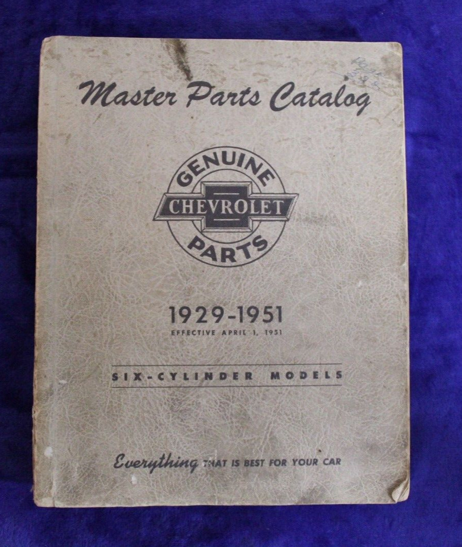 1929-1951 Chevrolet Master Parts Catalog Accessory 6 Cylinder Genuine Parts