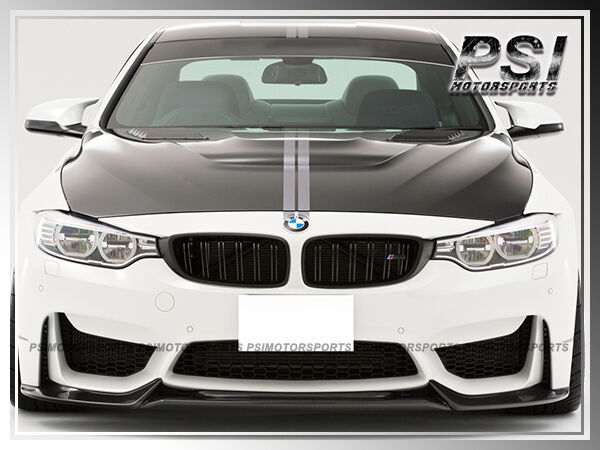 VR Style Carbon Fiber Front Bumper Add-On Lip For BMW F82 M4 F80 M3 2015+ Only