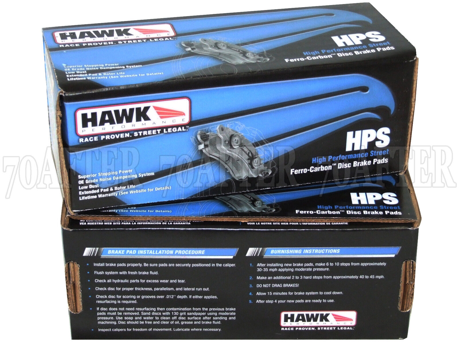 Hawk Street HPS Brake Pads (Front & Rear Set) for 09-17 Nissan R35 GTR GT-R