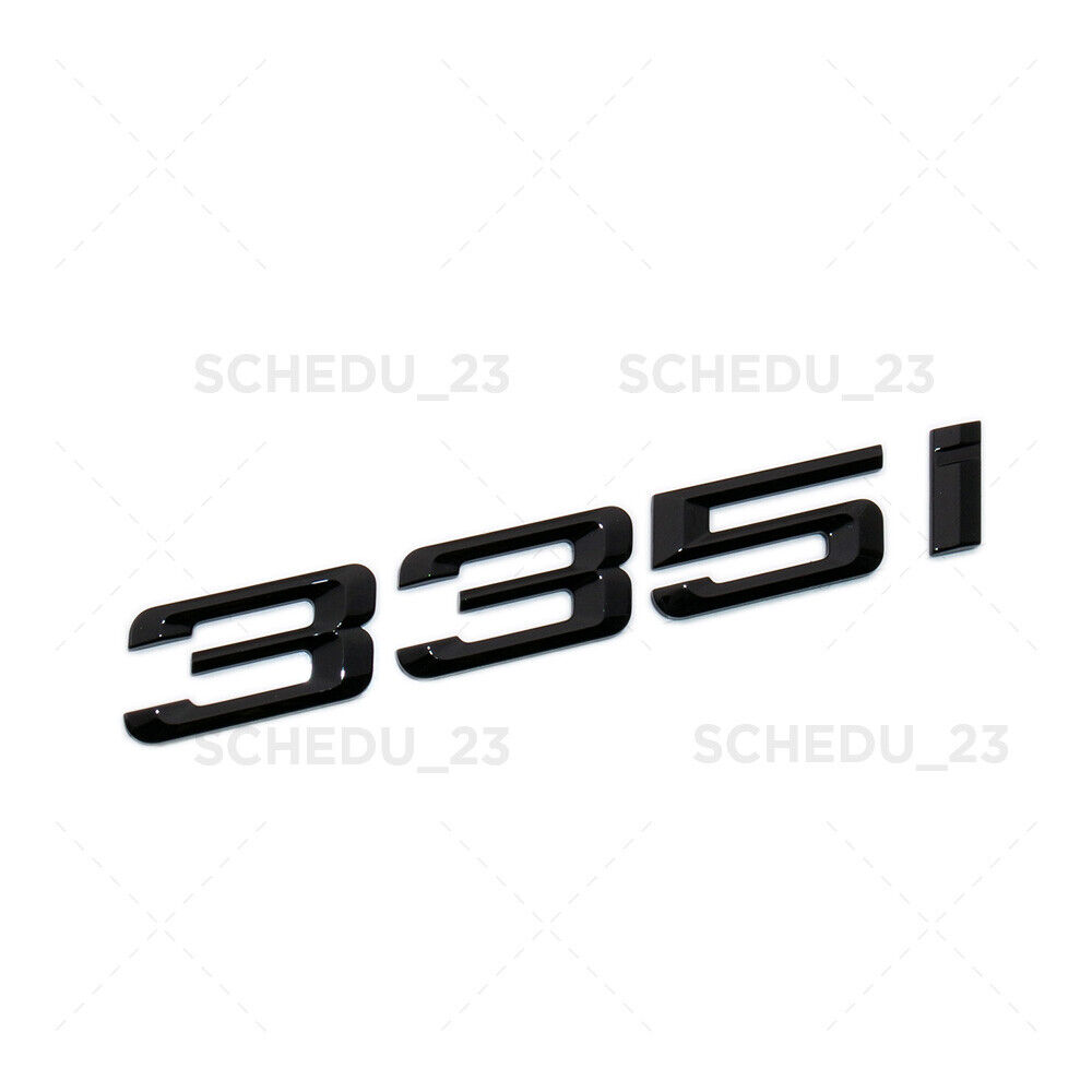 Gloss Black 335i Letter Logo Emblem Badge Car Trunk Lid M Series Performance