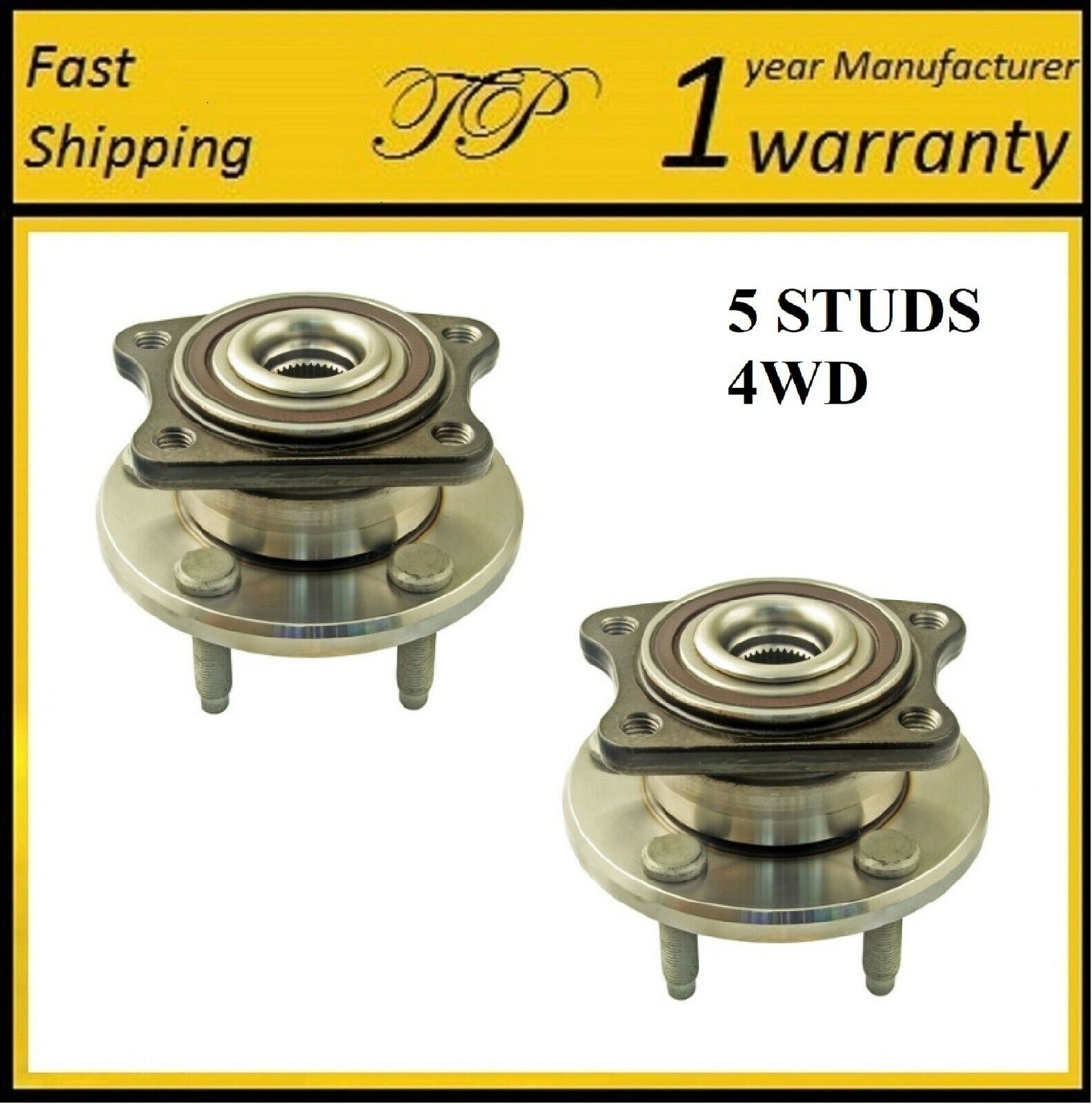 REAR Wheel Hub Bearing Assembly For 05-07 FORD FIVE HUNDRED/ FREESTYLE 4WD PAIR