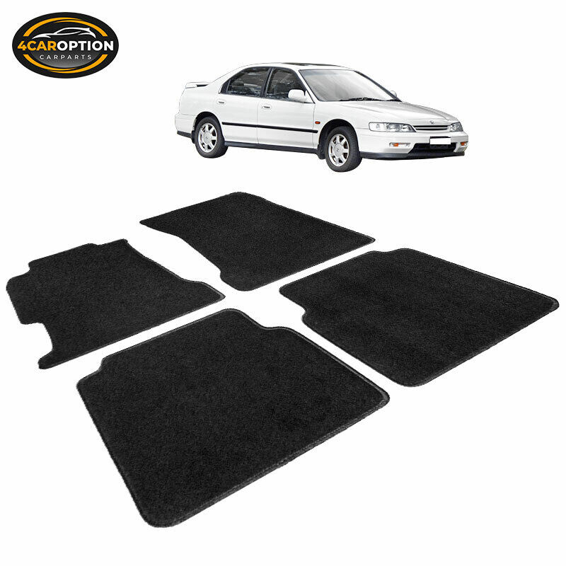 Fits 94-97 Honda Accord Floor Mats Carpet Front & Rear Nylon Black 4PC
