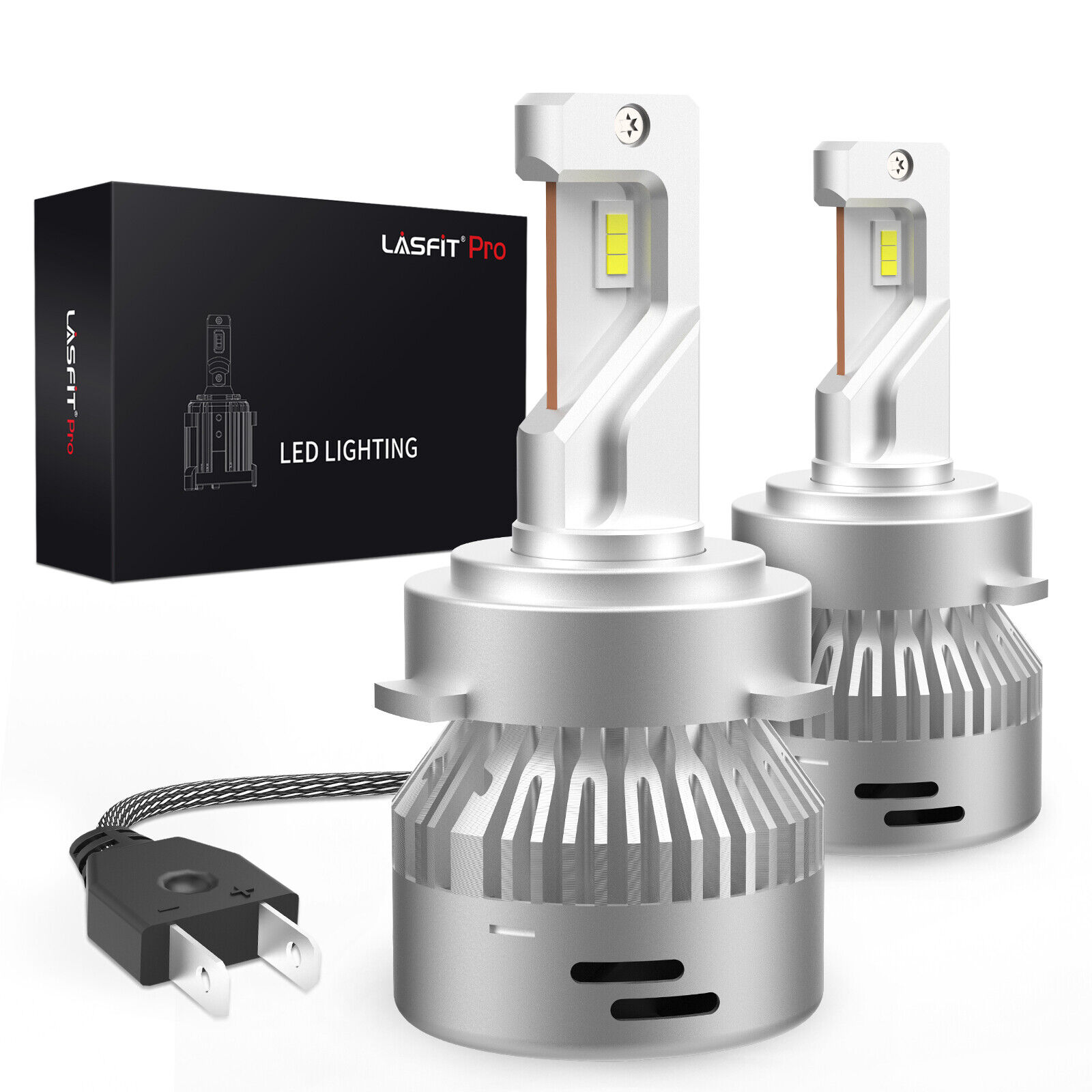Lasfit Pro-HK6 LED Headlight Bulbs Low Beam for Kia Sedona 2019 2020 2021 White