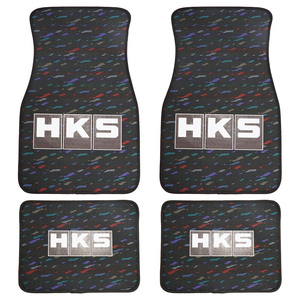 4pcs/set HKS recaro Le Mans Confetti Fabric Floor Mats JDM Interior Carpets