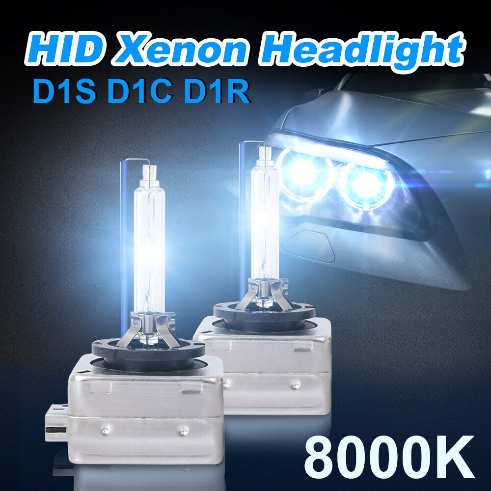 2PCS D1C D1S D1R Xenon Car Headlight Blue Light Bulbs OEM Replace 8000K