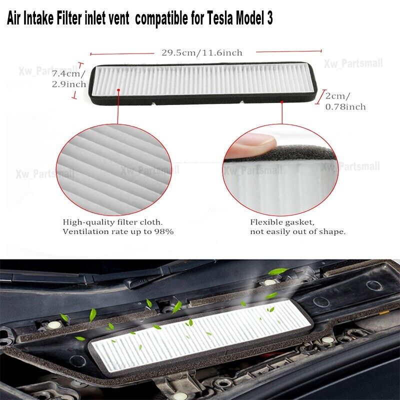 Compatible For Tesla Model 3 Air Intake Filter inlet vent accessories 2019 2020