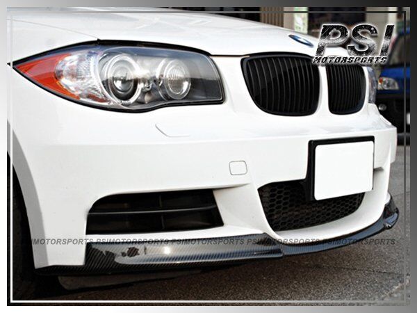 V Style Carbon Fiber Front Bumper Add-On Lip for BMW E82 E88 M-Tech 135i Coupe