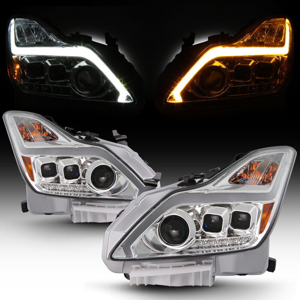 For 2008-2015 G37/Q60 2Dr Coupe LED Sequential Signal DRL Projector Headlights