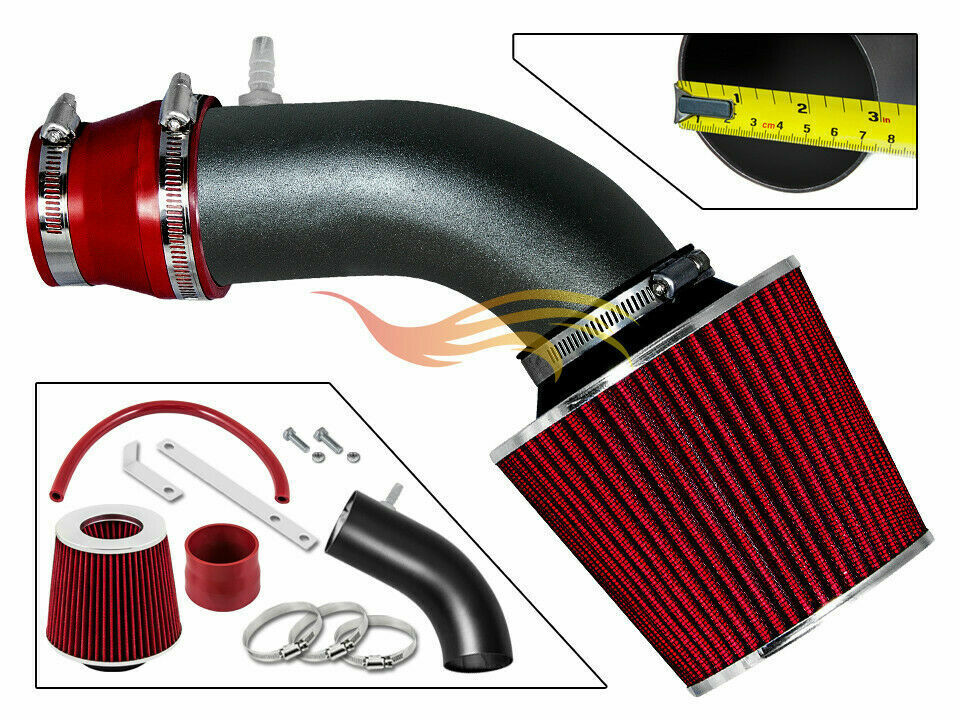 BCP RW RED For 11-15 Accent/Veloster/Elantra/Rio 1.6L NA Air Intake Kit +Filter