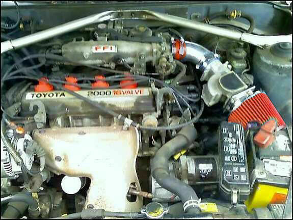 BCP RED 1986 1987 1988 1989 Toyota Celica 2.0L Non-Turbo NA Short Ram Intake