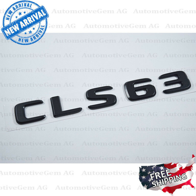 CLS63 AMG Emblem Matte Black Rear Trunk Letter Logo Badge Sticker OEM Mercedes 