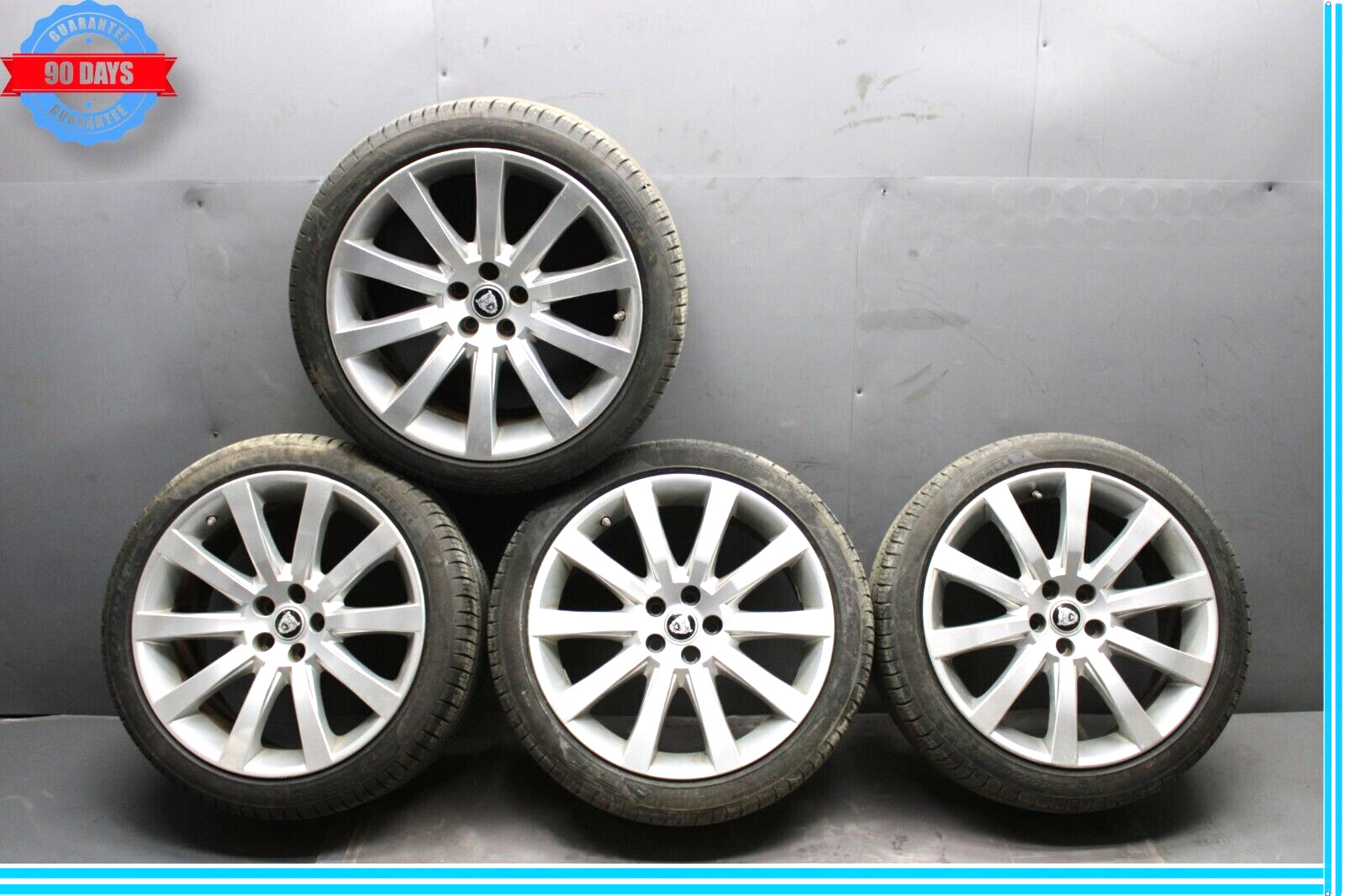 07-15 Jaguar XK XKR X150 19x9.5J Four Alloy Tire Wheels W/ Rims Set Oem