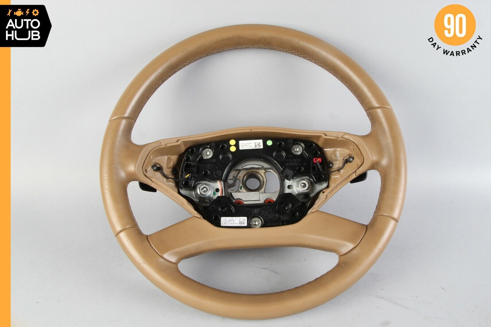 10-14 Mercedes W221 S400 S550 CL550 Steering Wheel W/ Paddle Shifters Brown OEM