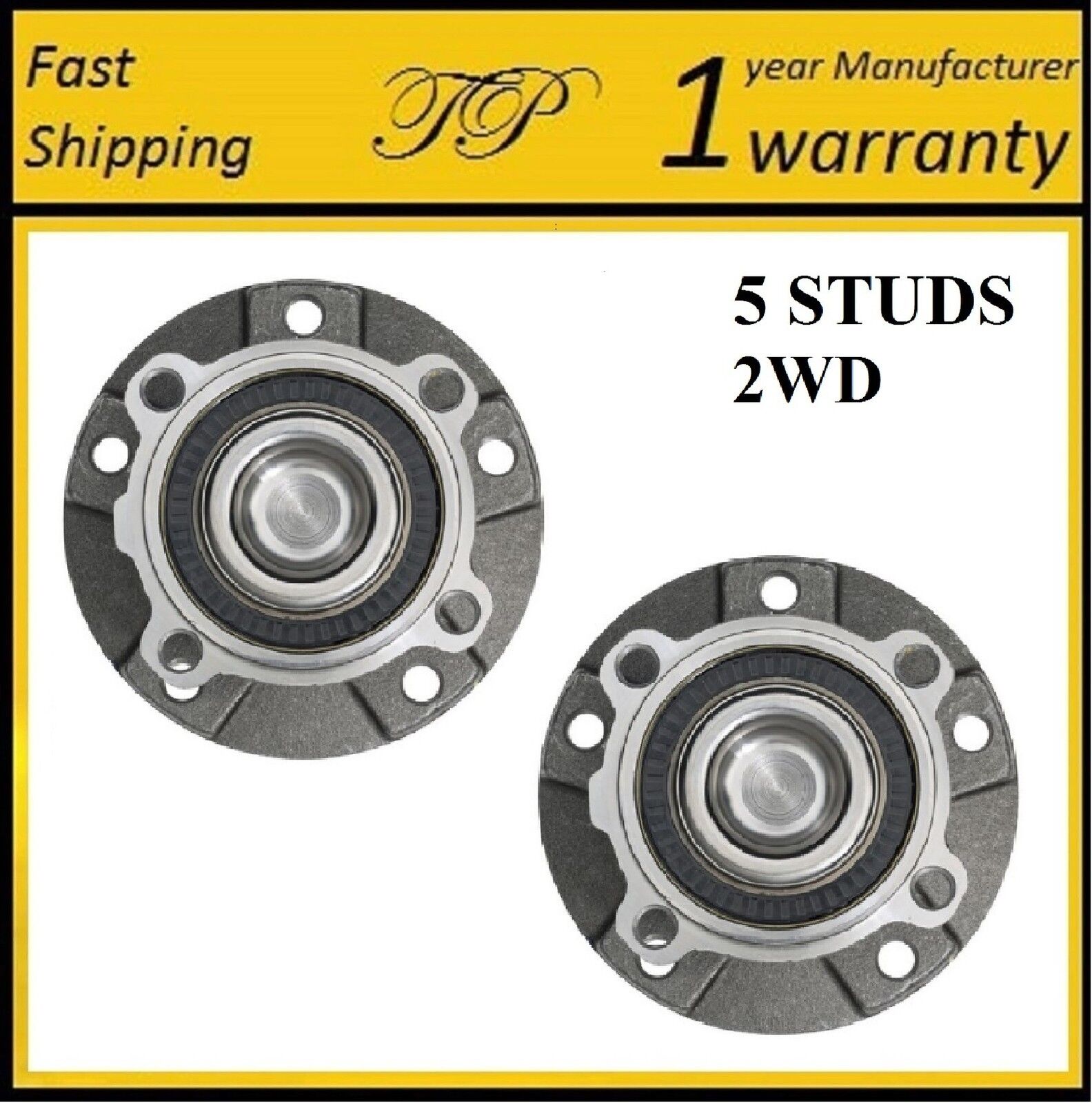 FRONT Wheel Hub Bearing Assembly For BMW 525I 2004-2007 (2WD) PAIR