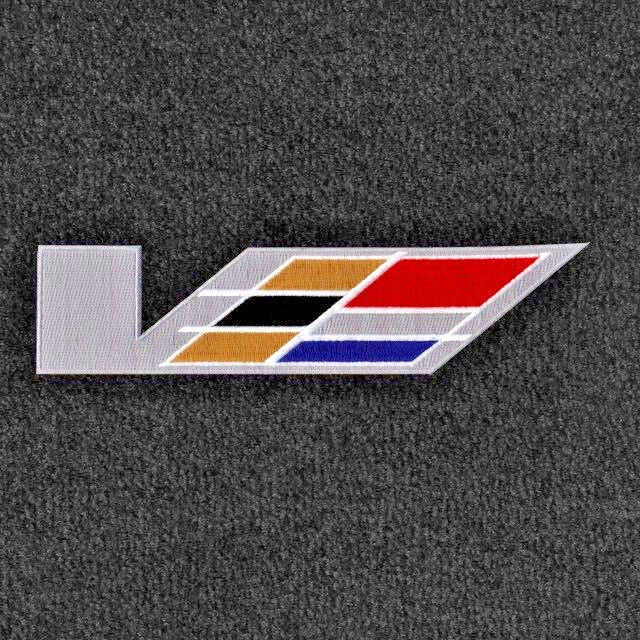 Lloyd VELOURTEX Ebony REAR FLOOR MATS w/ V logos, 2006 to 2009 Cadillac STS-V 
