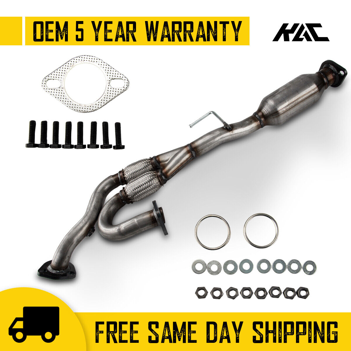 Catalytic Converter Flex Exhaust Y-Pipe For 2005-2006 Nissan Altima Quest 3.5L