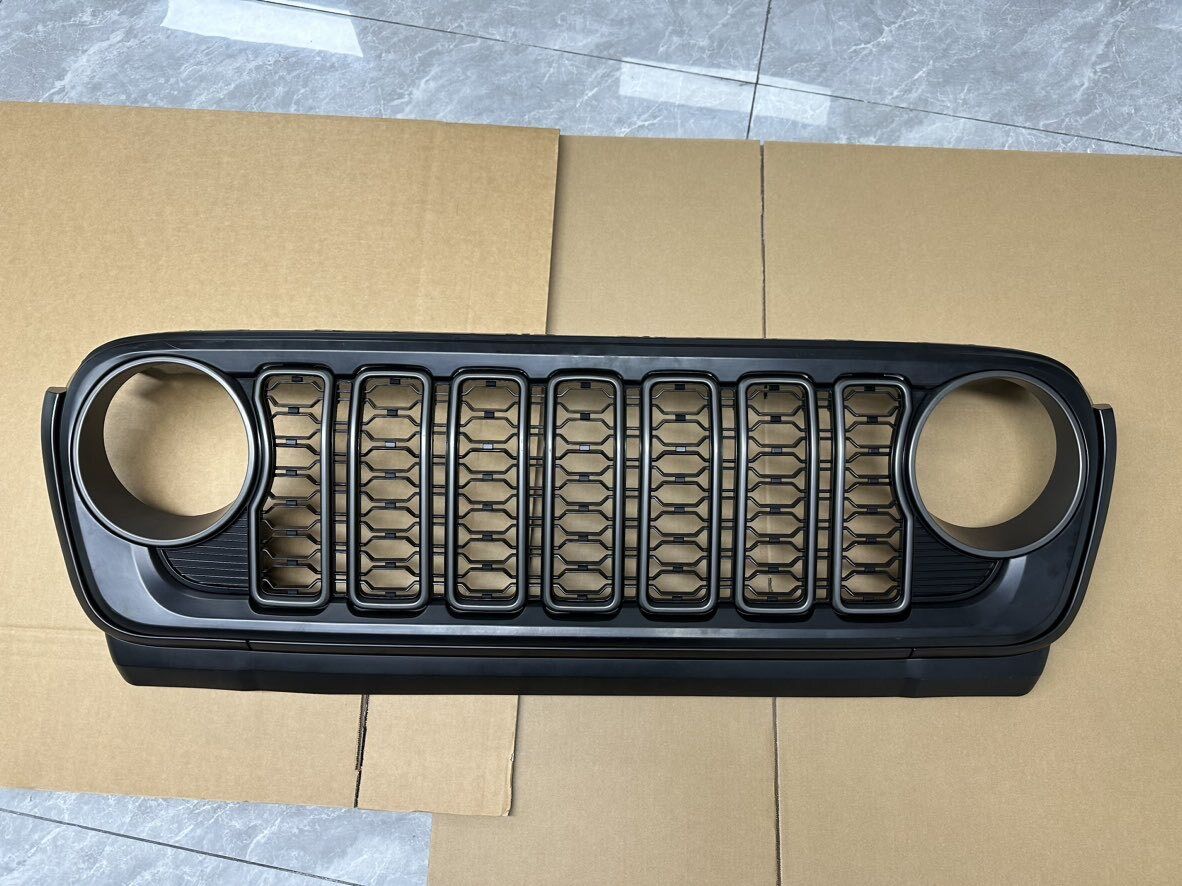 2024 Matte Black ABS style new car front grille w/o camera for Jeep Wrangler JL