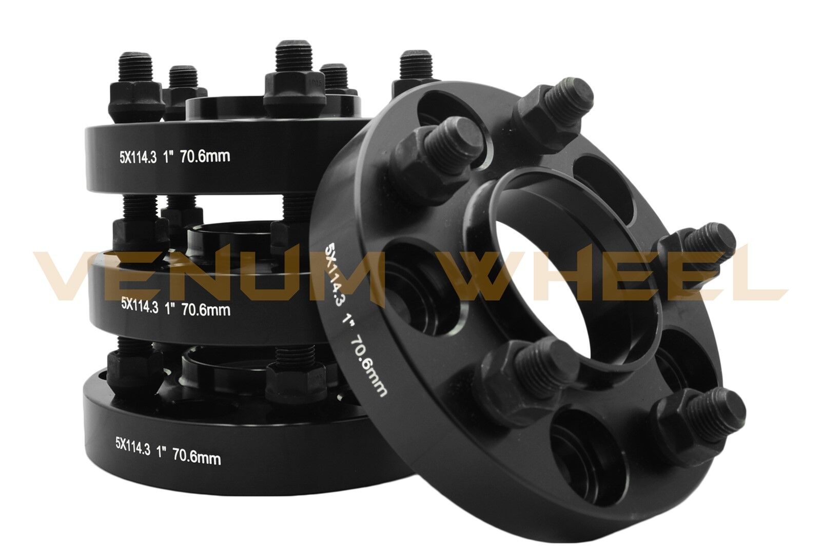 2015-2018 Ford Mustang Black Hubcentric Wheel Spacers Adapters 1\
